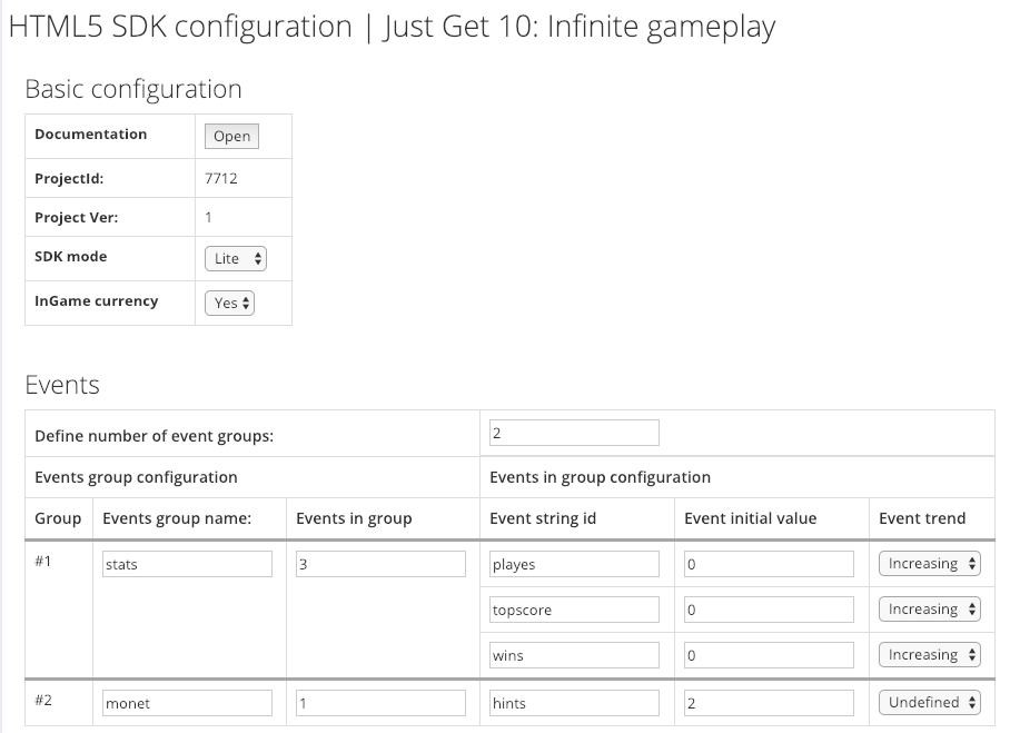 GameArter HTML5 project configuration