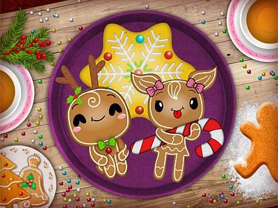 クリスマスジンジャーブレッド – 色を塗ろう