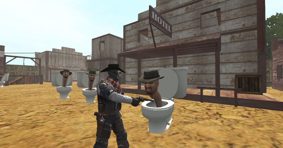 Image Cowboy vs Skibidi Toilets