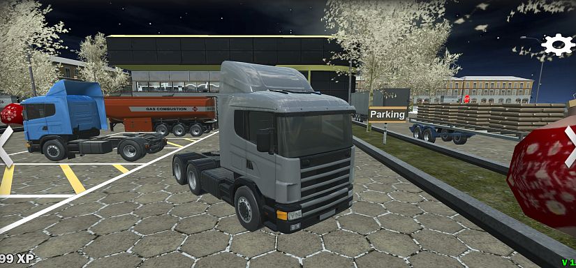 18 wheeler truck driving cargo