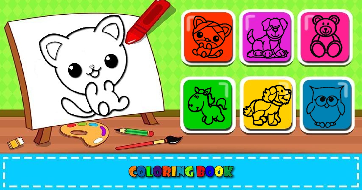 Easy Kids Coloring Game | GameArter.com