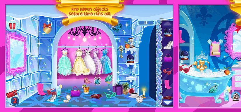 Frozen princess hidden object game