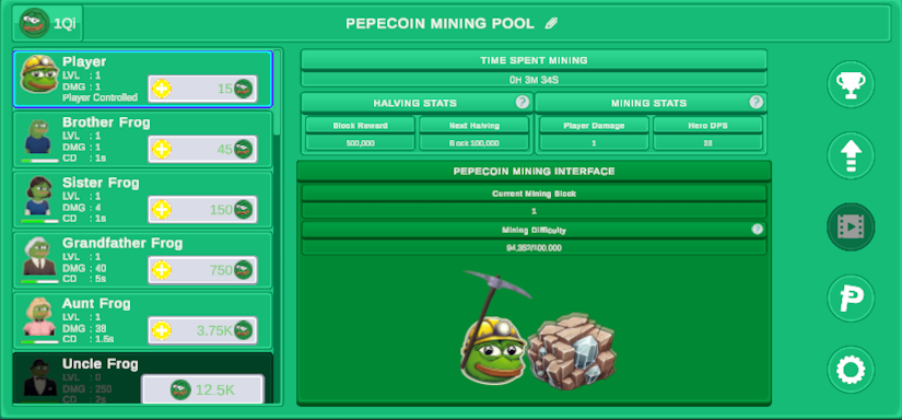 Pepecoin Miner Idle Simulator