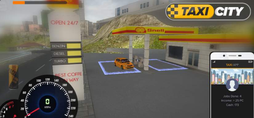 Taxi City game 3D driving simulator of a taxi driver life