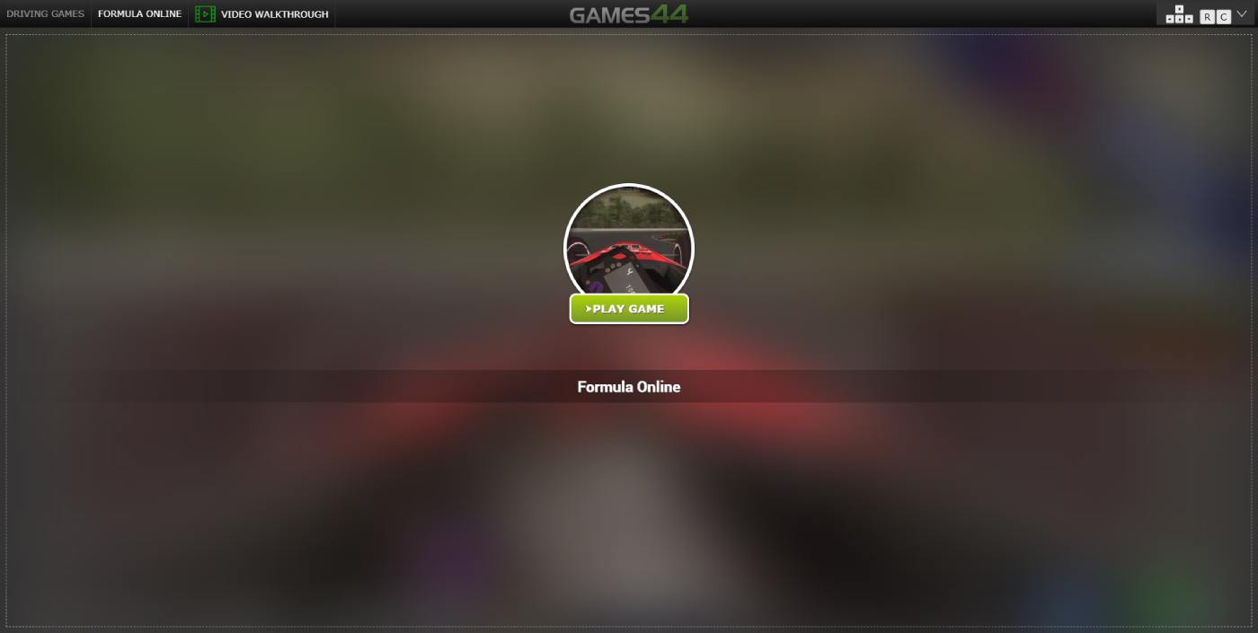 Games44 game page before redesign